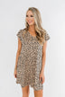 Sounds of the Wild Spotted Shapeless Dress- Taupe