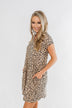 Sounds of the Wild Spotted Shapeless Dress- Taupe