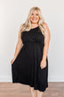 Lifetime Of Loving You Tie Sleeve Dress- Black
