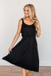 Lifetime Of Loving You Tie Sleeve Dress- Black