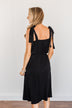 Lifetime Of Loving You Tie Sleeve Dress- Black