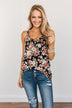 Next To You Floral Tank Top- Black