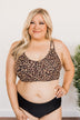 Sweet Sunshine Criss-Cross Bikini Top- Leopard
