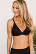Perfect By The Poolside Triangle Bikini Top- Black