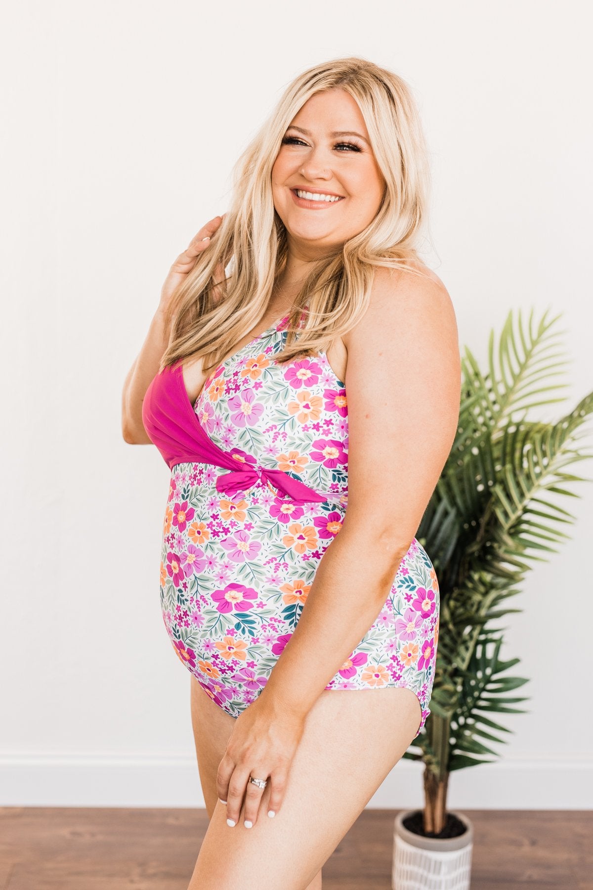 Days Under The Sun Floral One-Piece Swimsuit- Magenta