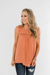 Something Like That Sleeveless Blouse- Dusty Peach