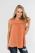 Something Like That Sleeveless Blouse- Dusty Peach