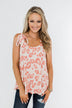 Sweeter Love Leopard Tie Sleeve Top- Blush