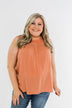 Something Like That Sleeveless Blouse- Dusty Peach
