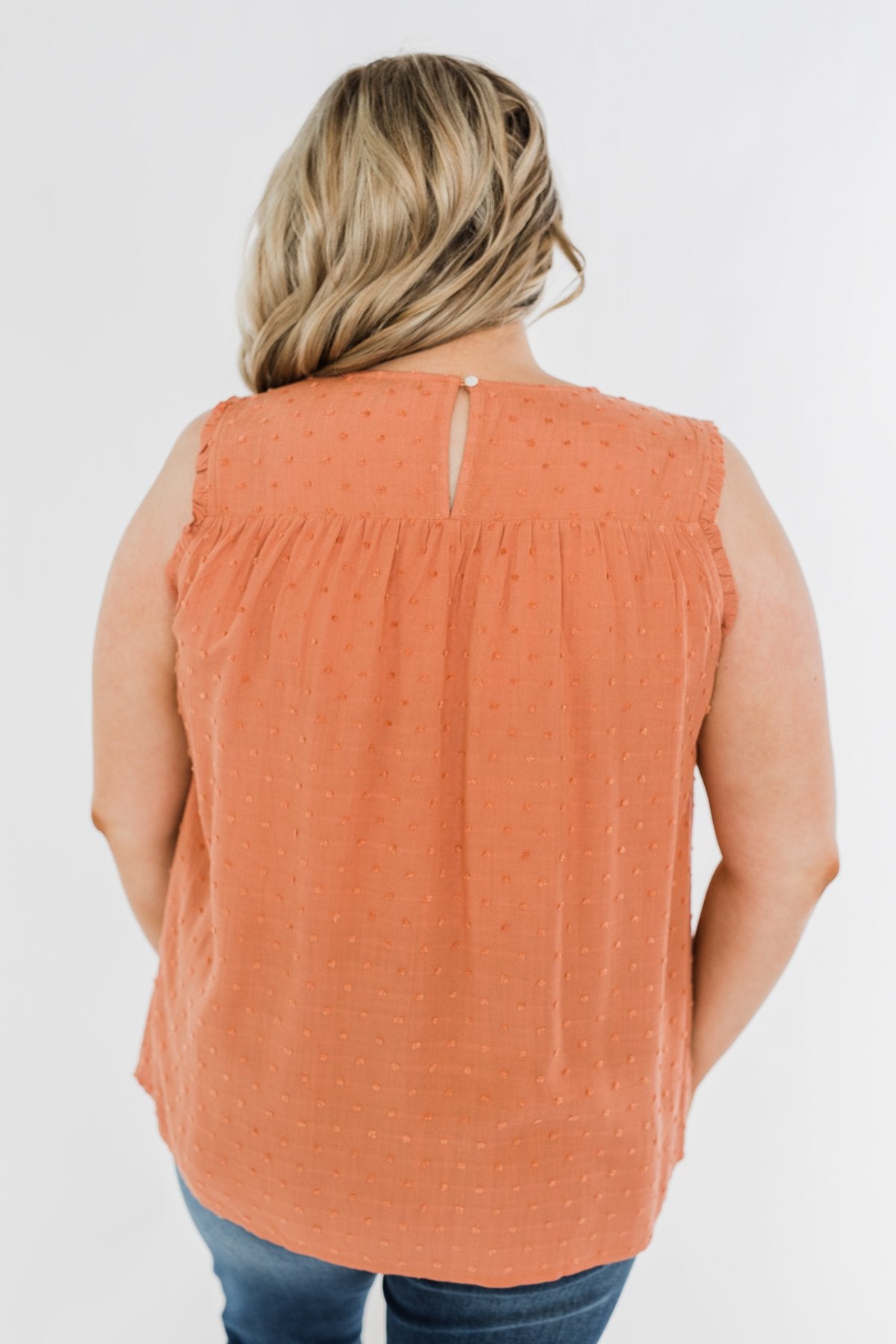 Something Like That Sleeveless Blouse- Dusty Peach