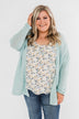 Truth Be Told Knitted Cardigan- Aqua Blue