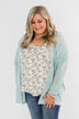 Truth Be Told Knitted Cardigan- Aqua Blue