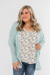 Truth Be Told Knitted Cardigan- Aqua Blue