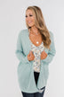 Truth Be Told Knitted Cardigan- Aqua Blue