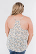 Next Best Thing Floral Racerback Tank Top- Off White