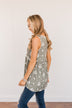 Cheerful Smiles Ribbed Knit Tank Top- Dusty Sage