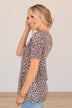 Strength In Numbers Cut Out Top- Leopard