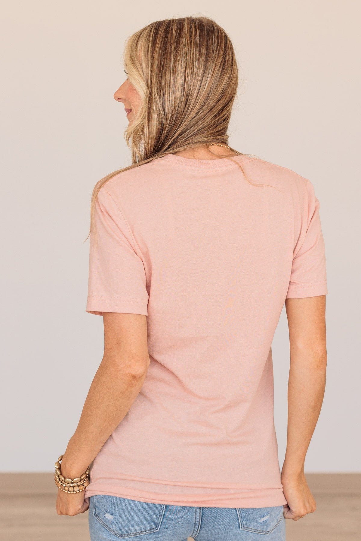 Cruisin' At Sunset Graphic Tee- Peach