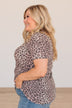 Strength In Numbers Cut Out Top- Leopard