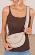 Attached At The Hip Quilted Belt Bag- Nude