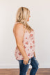 Among The Wildflowers Henley Tank Top- Blush