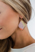 Dangle Reconstitute Earrings- Coral, Purple, & Green