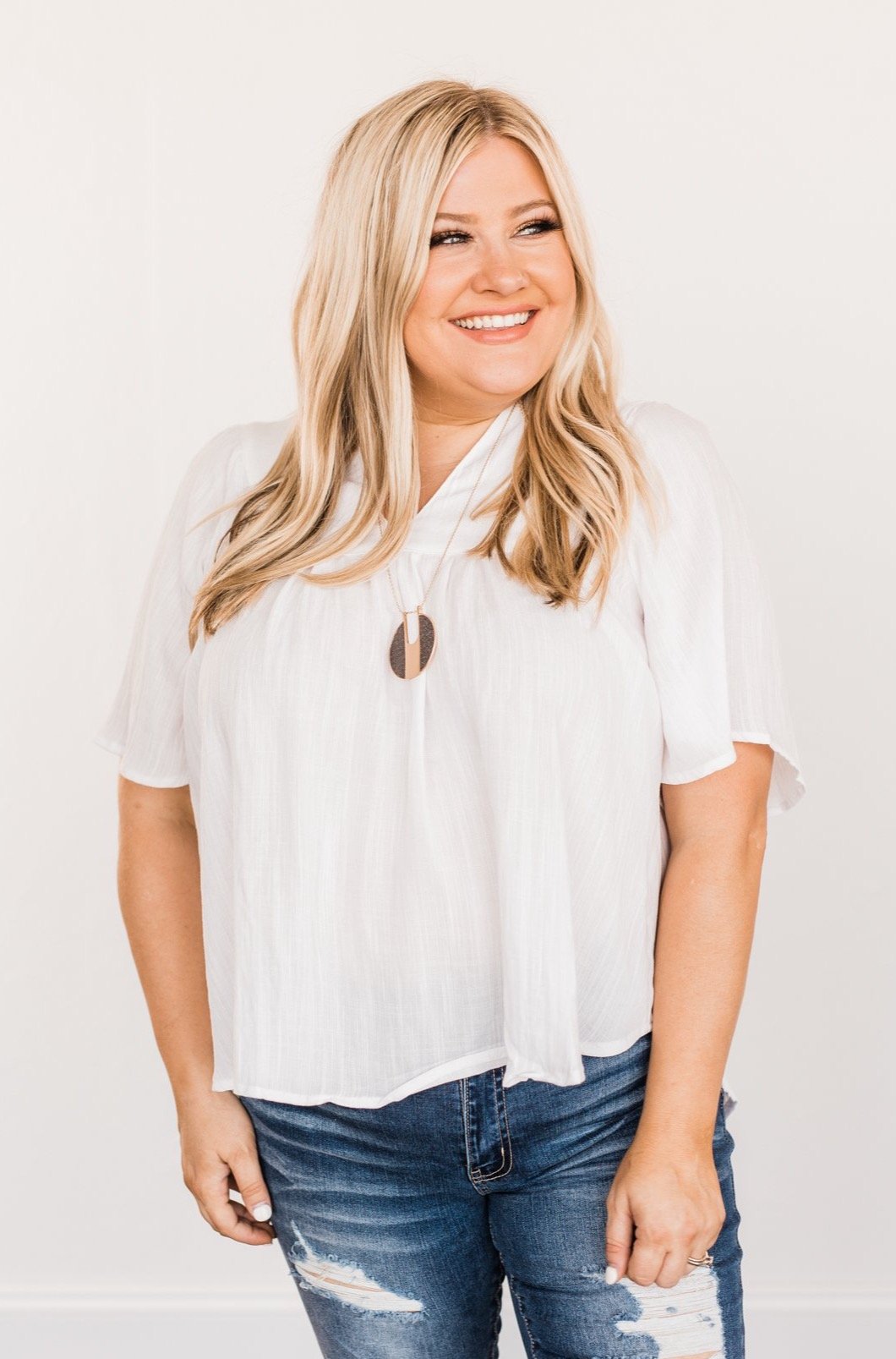Seize The Moment Peasant Top- Off-White