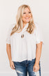 Seize The Moment Peasant Top- Off-White