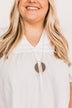Dare To Dream Circle Pendant Necklace- Charcoal & Gold