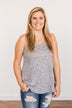 Keep It Wild Leopard Print Tank Top- Charcoal