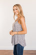 Keep It Wild Leopard Print Tank Top- Charcoal