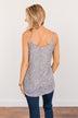 Keep It Wild Leopard Print Tank Top- Charcoal