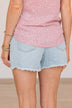 YMI High-Rise Mom Shorts- Light Lisa Wash