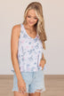 Do A Double Take Cropped Floral Tank- Ivory