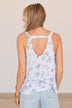 Do A Double Take Cropped Floral Tank- Ivory