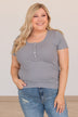 Waiting For My Invite Button Top- Light Gray