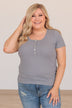 Waiting For My Invite Button Top- Light Gray
