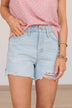 YMI High-Rise Mom Shorts- Light Lisa Wash
