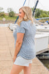 Stars Never Fade Short Sleeve Top- Dusty Blue