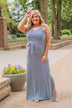 Ocean Tides Stripe Maxi Dress- Navy & Ivory