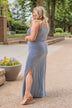 Ocean Tides Stripe Maxi Dress- Navy & Ivory