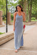 Ocean Tides Stripe Maxi Dress- Navy & Ivory