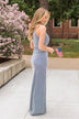 Ocean Tides Stripe Maxi Dress- Navy & Ivory