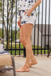 Star Print Drawstring Lounge Shorts- Ivory & Navy