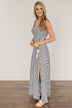 A Perfect Paradise Maxi Dress- Ivory & Navy
