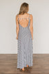 A Perfect Paradise Maxi Dress- Ivory & Navy