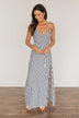 A Perfect Paradise Maxi Dress- Ivory & Navy