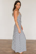 A Perfect Paradise Maxi Dress- Ivory & Navy