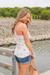 Fight For Peace Button Tank- Coral