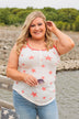 Fight For Peace Button Tank- Coral